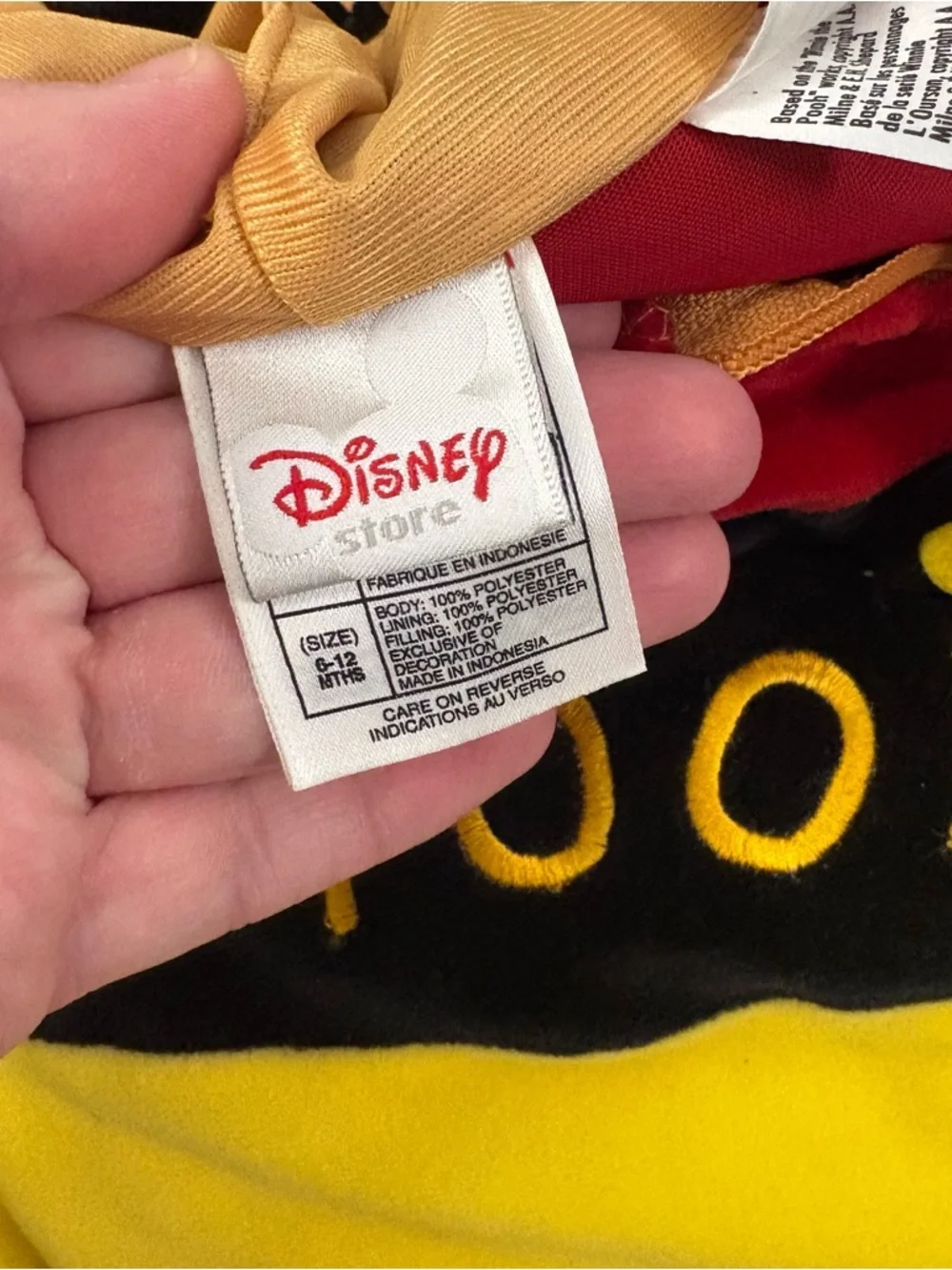 Disney Vintage Winnie the Pooh Halloween Costume Size 6-12 Months Honey Bee - Picture 5 of 5